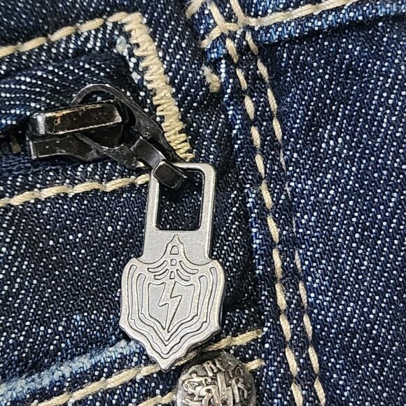 NWOT Women's Rerock EXPRESS Barely Boot Y2K Flare Western Low Rise Jeans Sz 12S - Picture 9 of 13